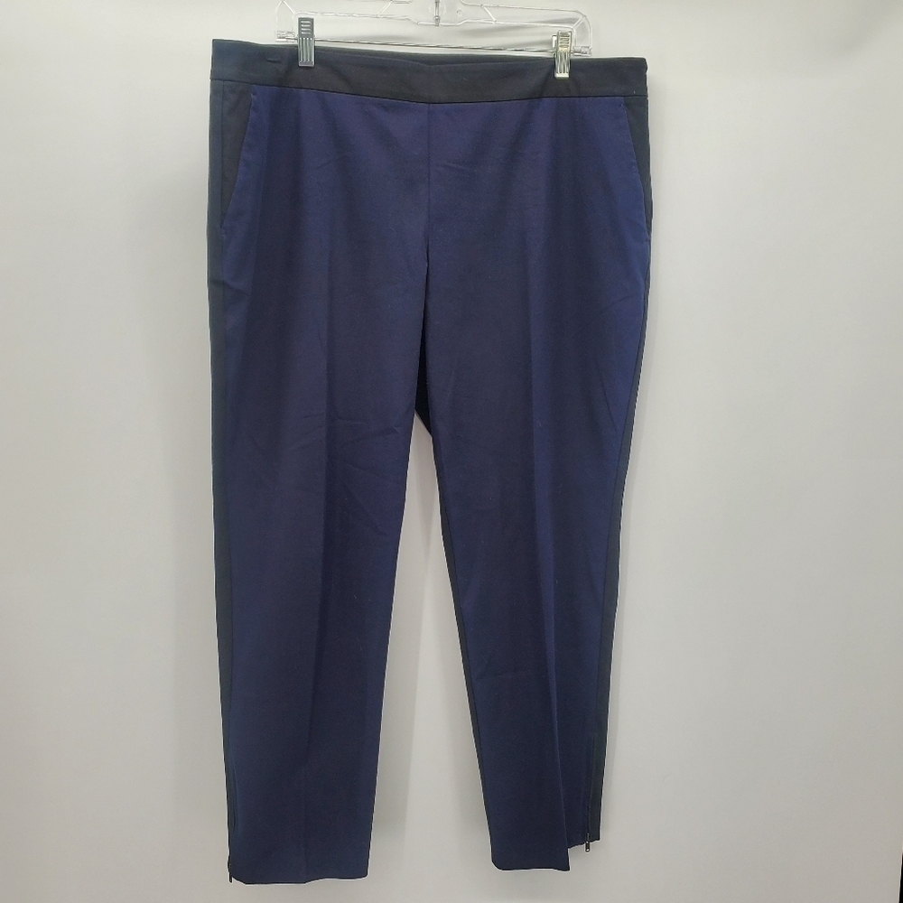 Eileen Fisher two toned zip ankle organic cotton pants women's size xl